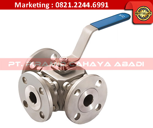 Jual Globe Valve 3 arah PT Piramid Cahaya Abadi